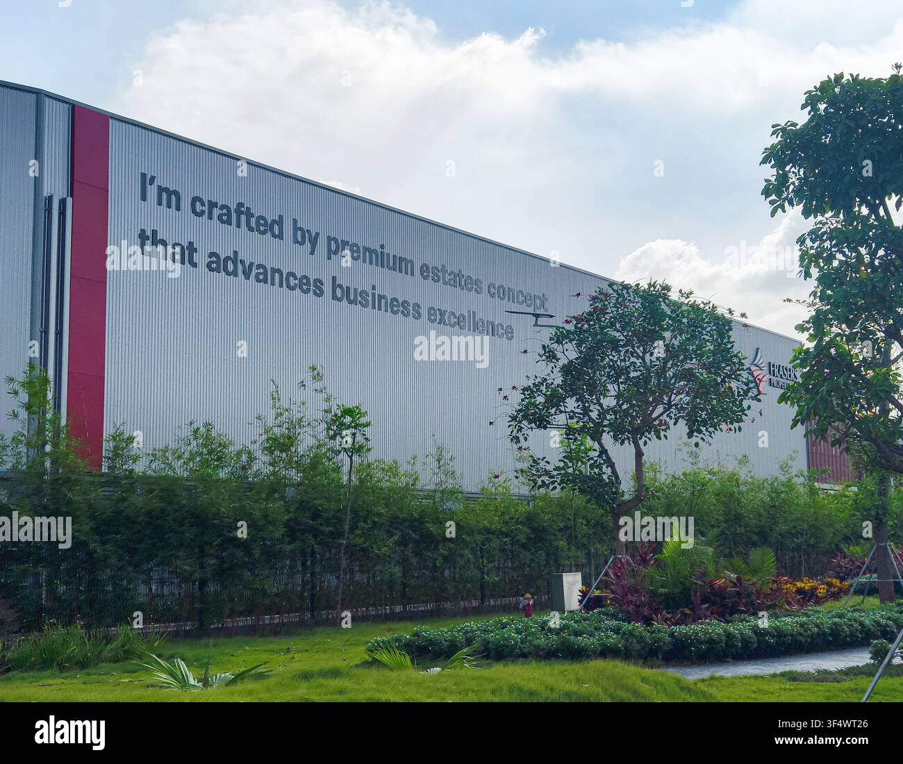 Impianto industriale in Vietnam di Frasers Property, che mostra il loro concetto architettonico e operativo proprietario "Premium Estates". Foto Stock