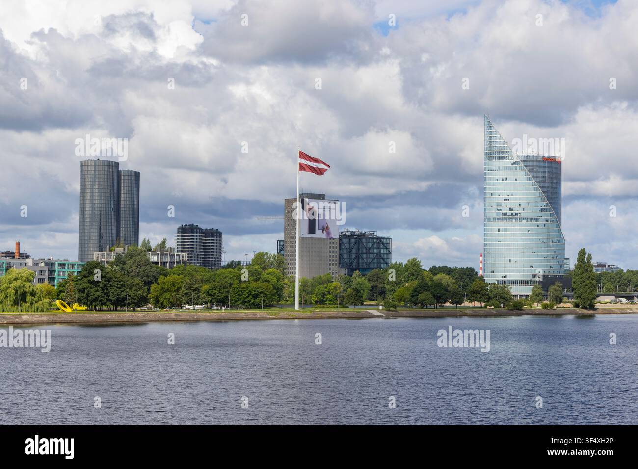Edifici per uffici moderni a Riga, Lettonia Foto Stock
