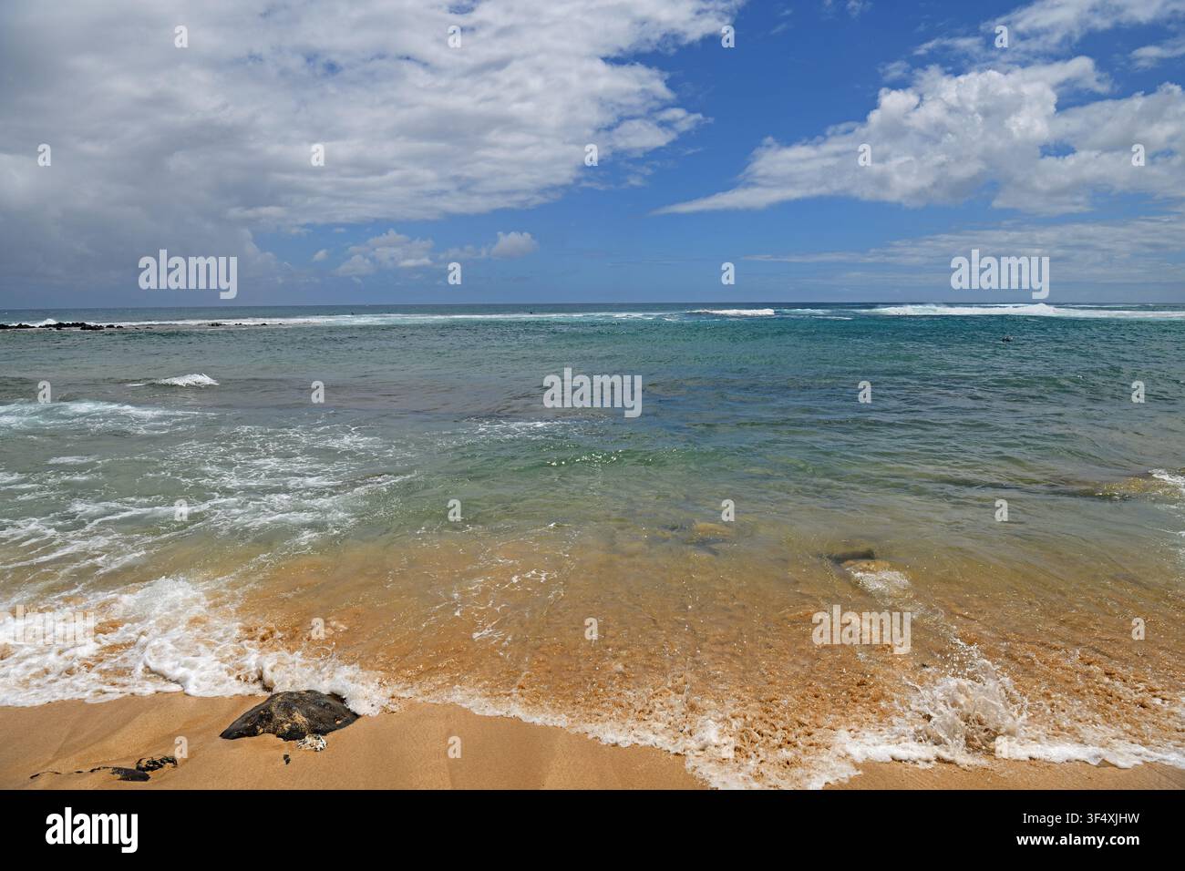 Poipu Beach Park nella comunità di Poipu sulla costa meridionale dell'isola di Kauai alle Hawaii. Stati Uniti Foto Stock