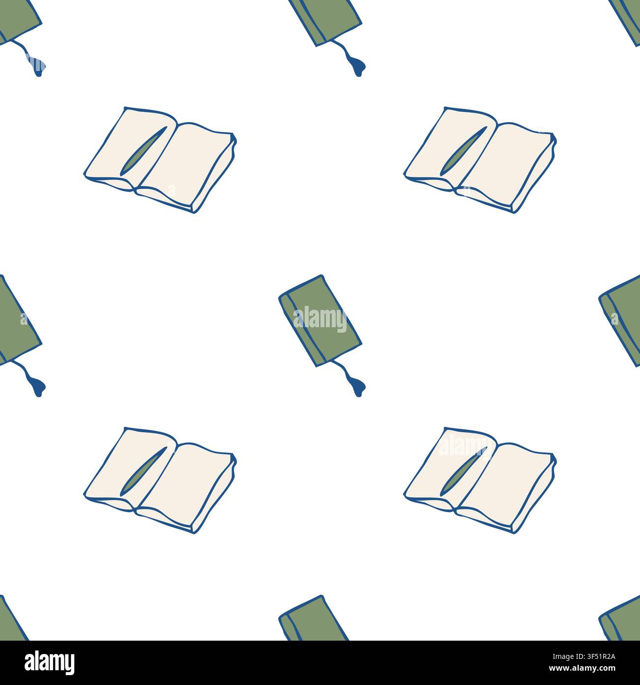 Modello senza cuciture minimalista disegnato a mano per libri e diari su sfondo bianco illustrazione di scarabocchi vettoriale Illustrazione Vettoriale