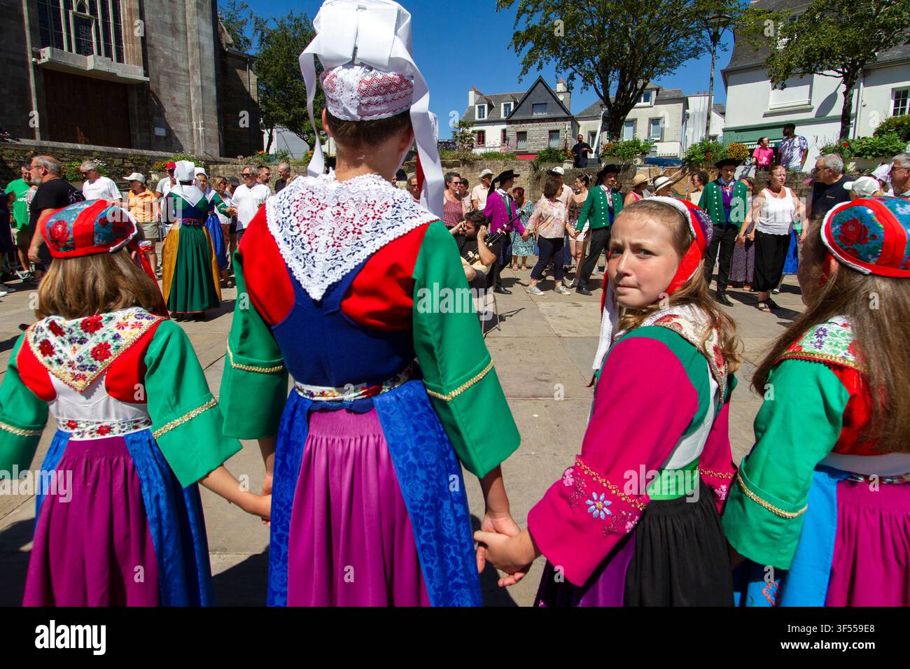 Fest Noz Breton Foto Stock