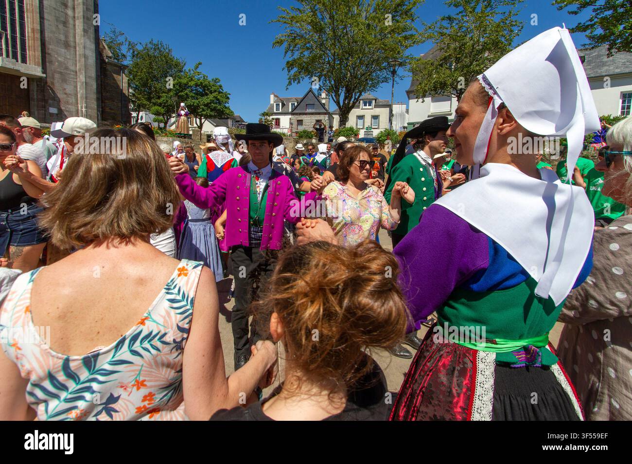 Fest Noz Breton Foto Stock