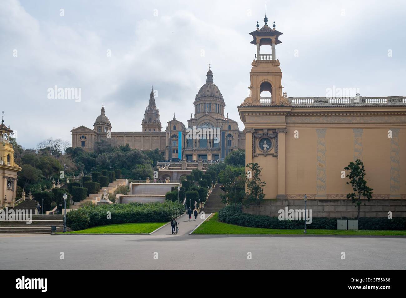 Museo nazionale d'arte della Catalogna a Barcellona, Spagna. Palazzo nazionale delle arti a Barcellona. Viaggi Foto Stock