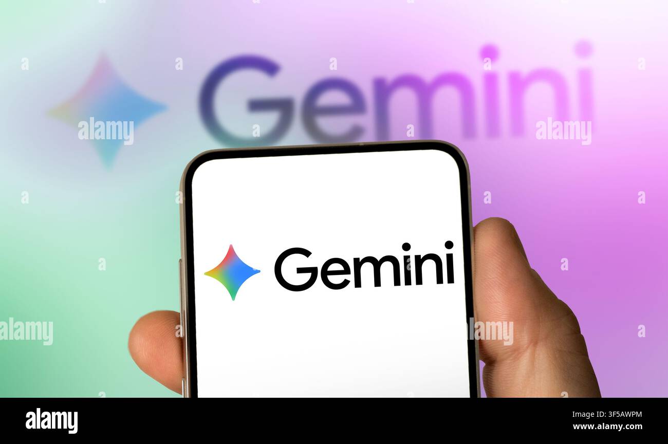 Modello di IA Google Gemin Foto Stock