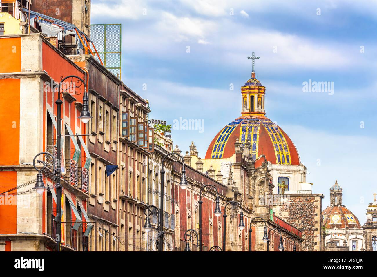 Vista della chiesa di Santa Ines a Città del Messico. Foto Stock