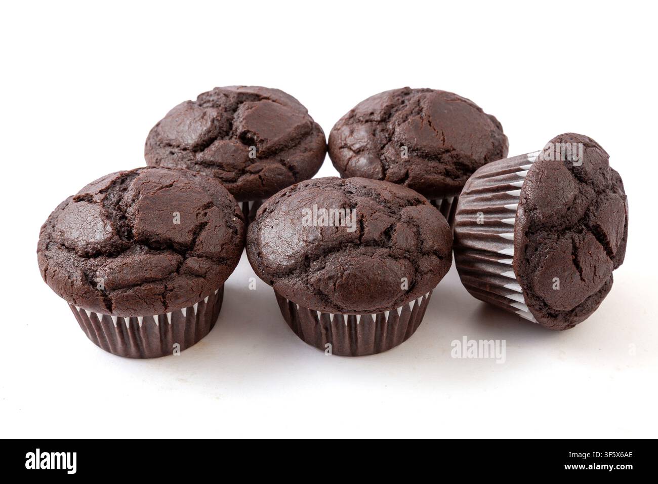Torta muffin con testa di fungo al cioccolato con ricco sapore di cacao Foto Stock