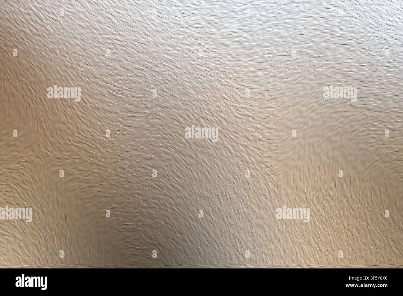 Uno sfondo digitale testurizzato con intricati motivi a spirale in varie sfumature di beige e marrone chiaro, che ricordano una pelliccia o un tessuto organico. Foto Stock