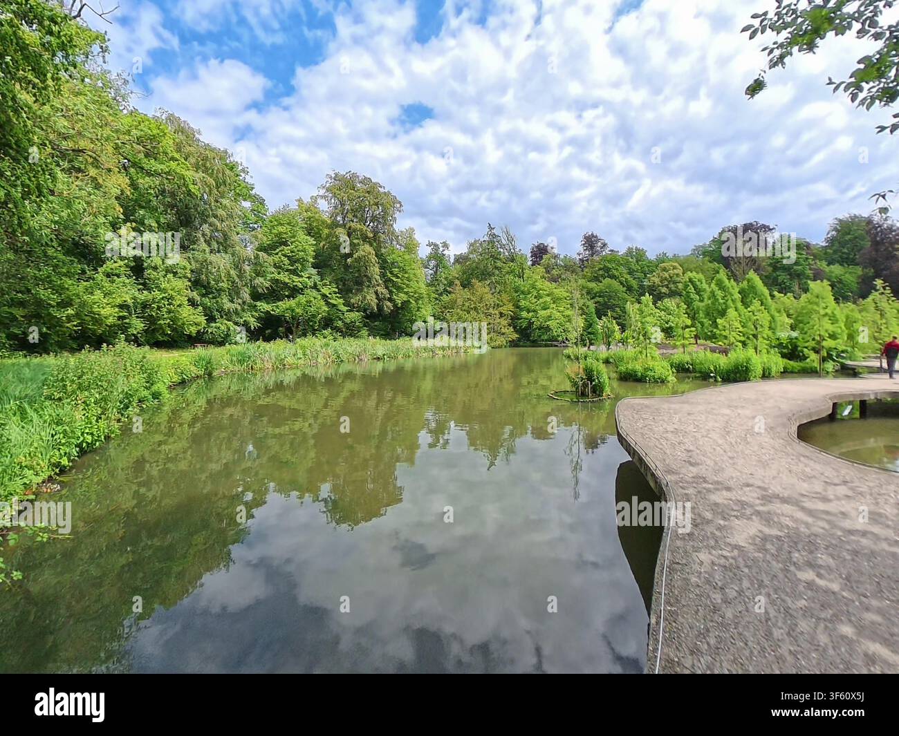 Visita guidata del giardino botanico storico di Meise – architettura naturale. Foto Stock