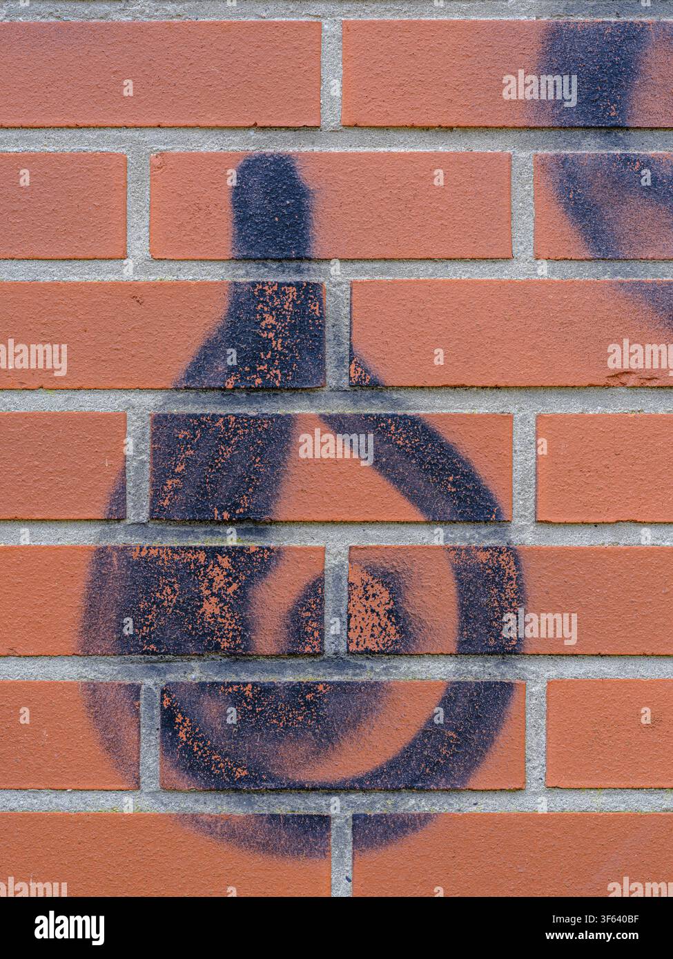 Graffiti su un muro, gocce Foto Stock