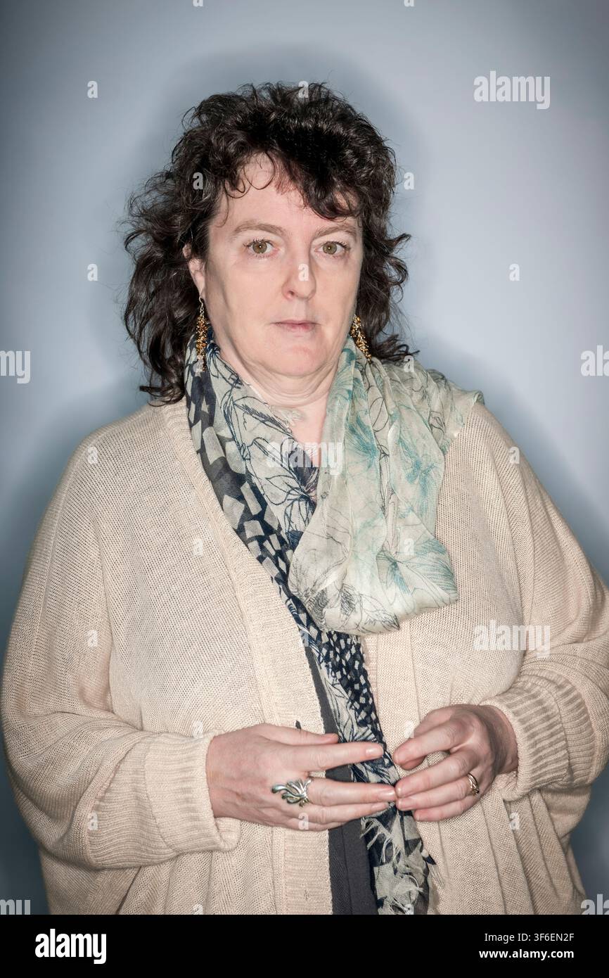 Ritratto della Poet Laureate Carol Ann Duffy Foto Stock