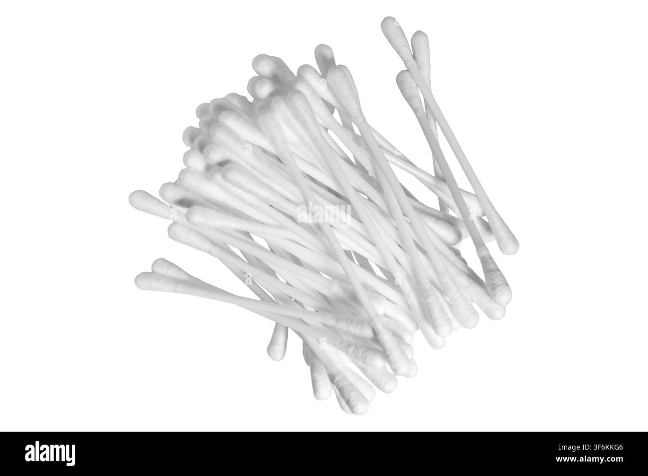 Pila di tamponi di cotone che mostra l'utilità igienica e medica domestica Foto Stock