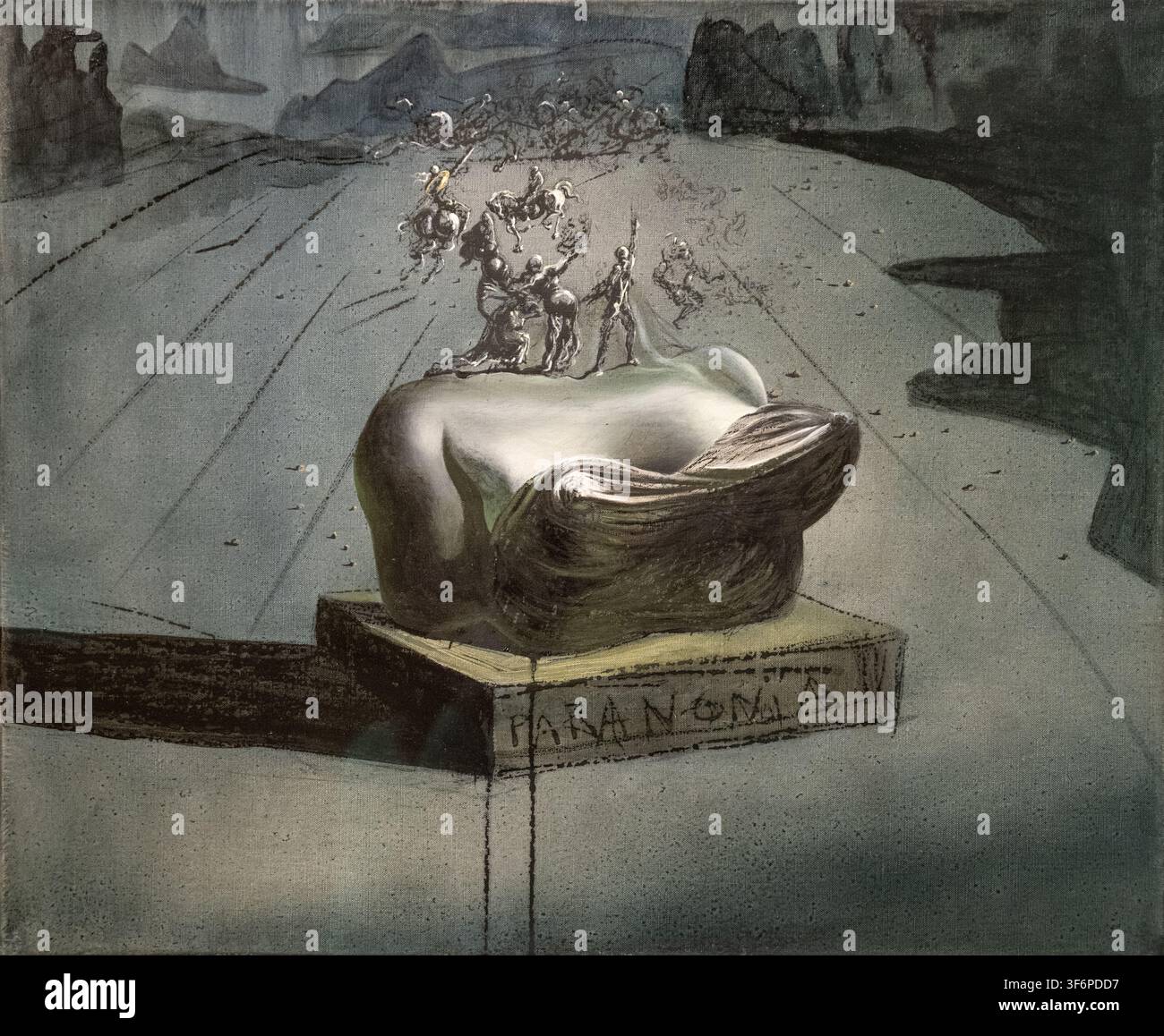Dipinto di Salvador Dalí intitolato Paranonia al Museo Dalí Foto Stock