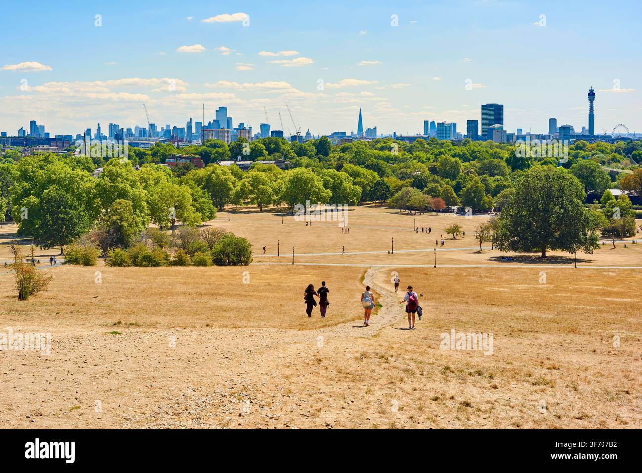 Primrose Hill, Londra, Regno Unito, il 7 agosto 2026, durante la siccità estiva del 2026 Foto Stock
