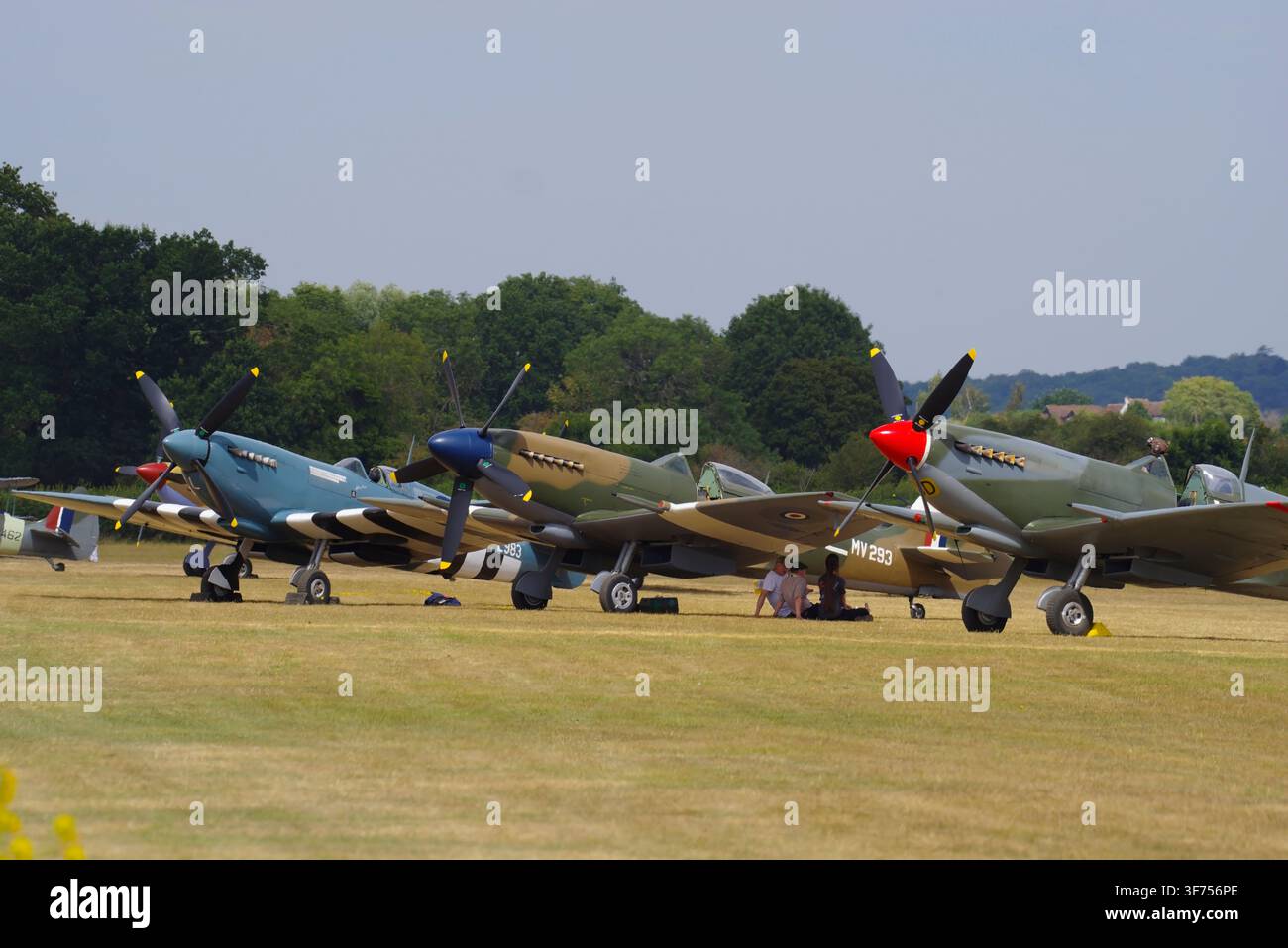 Supermarine, Spitfire, FR XIV, 90° anniversario della Spitfire, spettacolo aereo Shuttleworth. Foto Stock