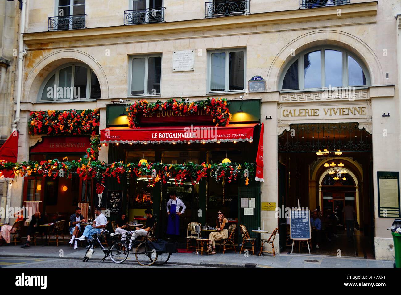 Storica Galerie Vivienne con ristorante, Parigi, Francia Foto Stock