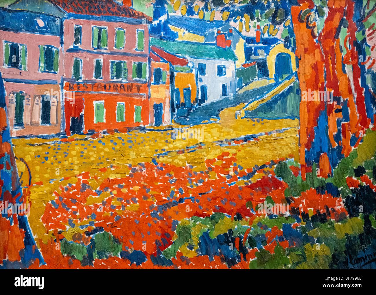 La Machine Restaurant a Bougivall, un dipinto di Maurice de Vlaminck Foto Stock
