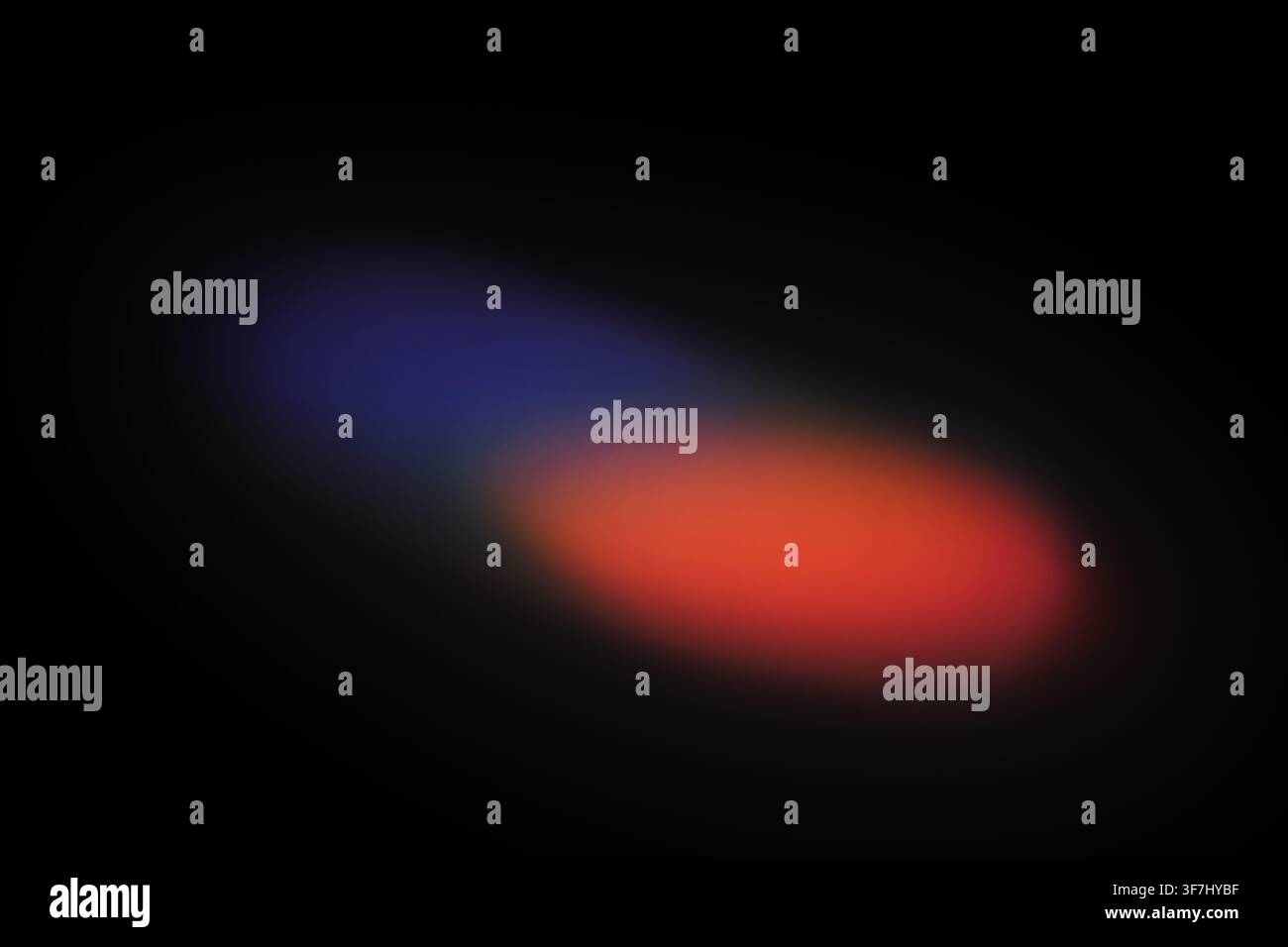Rifrazione luminosa astratta blu e rossa su sfondo nero Foto Stock
