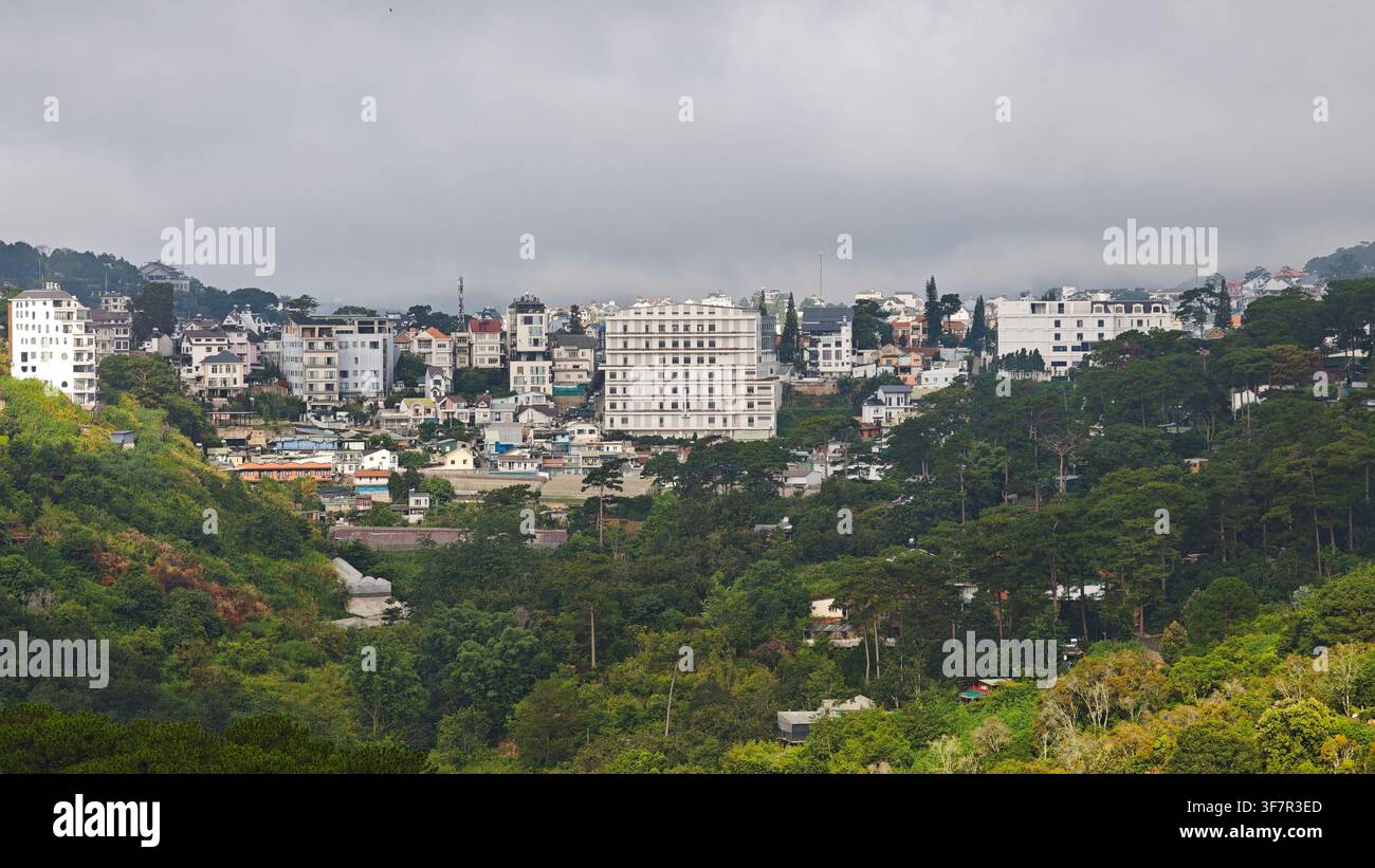 Il paesaggio urbano di Da Lat Foto Stock