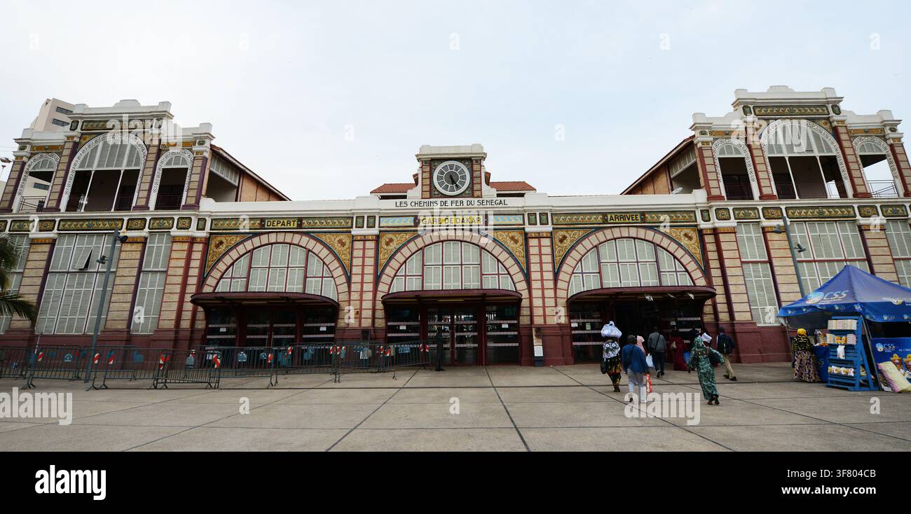 La stazione centrale di Dakar, Senegal. Foto Stock