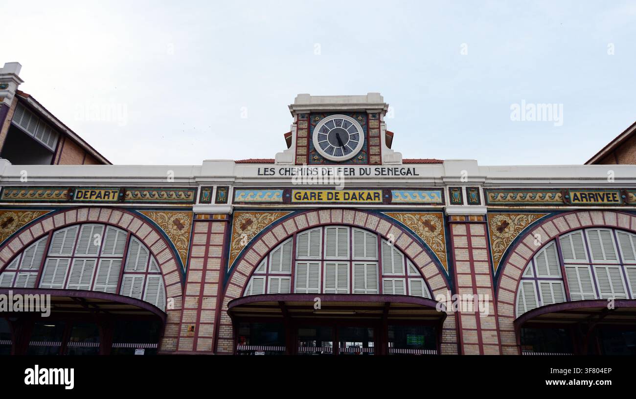 La stazione centrale di Dakar, Senegal. Foto Stock