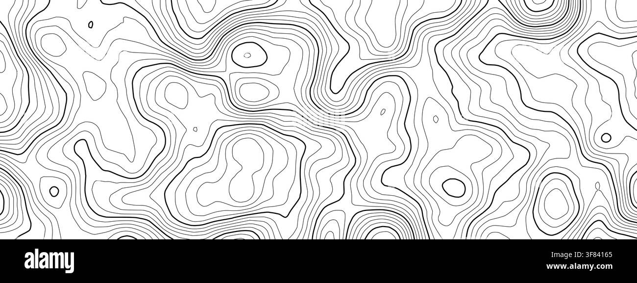 Radar oceanico a motivi con mappa topografica nautica per carte marine mondiali. Fondo sonar vettoriale con topografia di navigazione per terra marina mercatoriana. Illustrazione Vettoriale