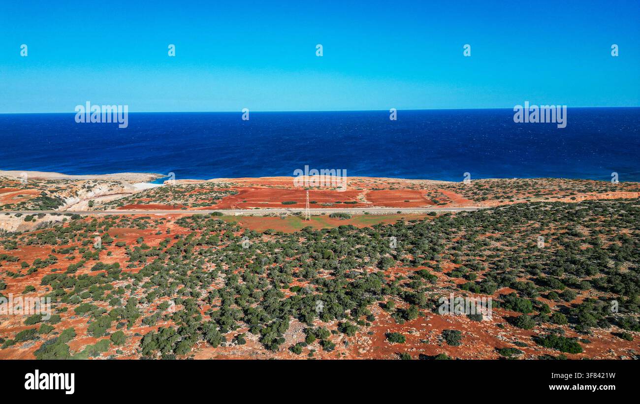 Informazioni sulla storia umana dalla grotta di Haua Fteah con antichi resti umani risalenti a 20000 anni fa nella Libia orientale Foto Stock