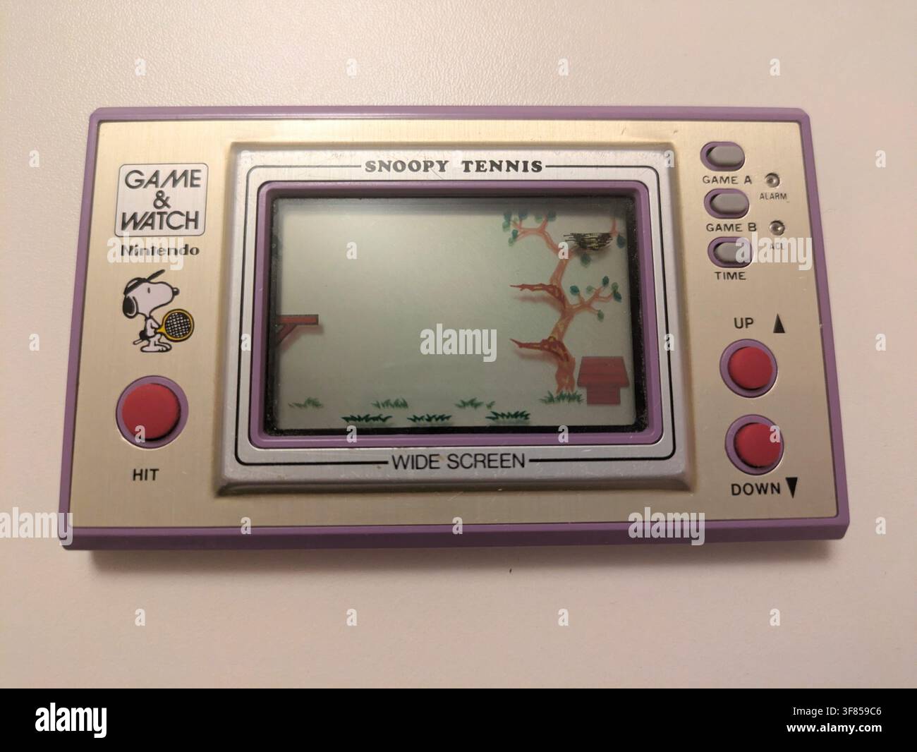 Gioco elettronico portatile vintage Nintendo Game and Watch Snoopy Tennis Foto Stock