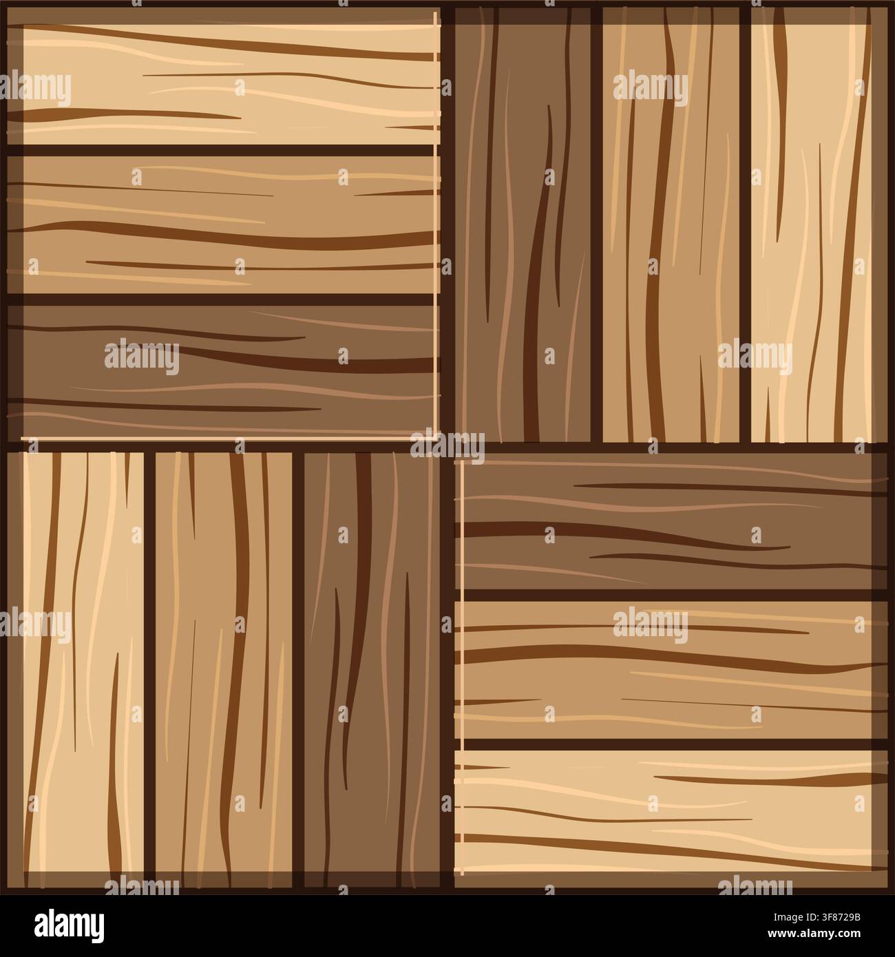 Motivo di assi di pavimento in legno con texture naturali Illustrazione Vettoriale