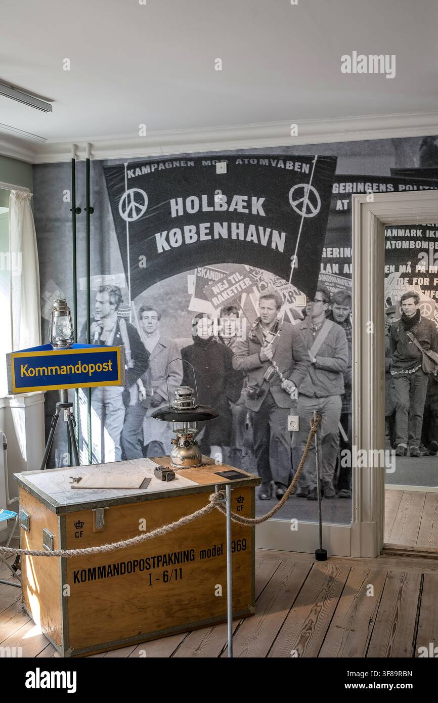 Esposizione di protesta anti-nucleare al Museo di Roskilde - Danimarca. Foto Stock