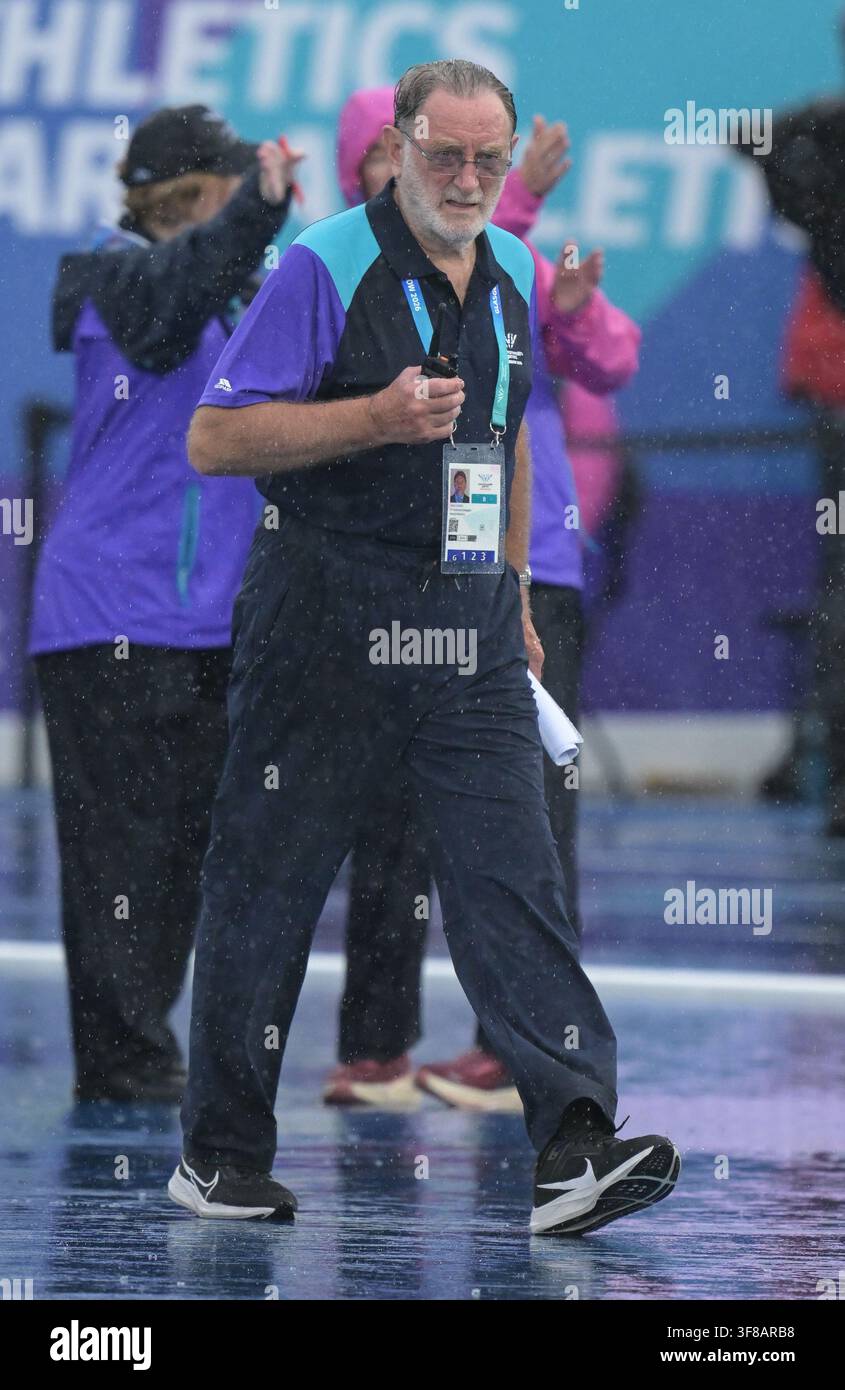 Chris Cohen, Delegato tecnico per i Giochi del Commonwealth allo Scotstoun Stadium il 28 luglio 2026 a Glasgow, Scozia. Foto di Gary Mitchell Foto Stock