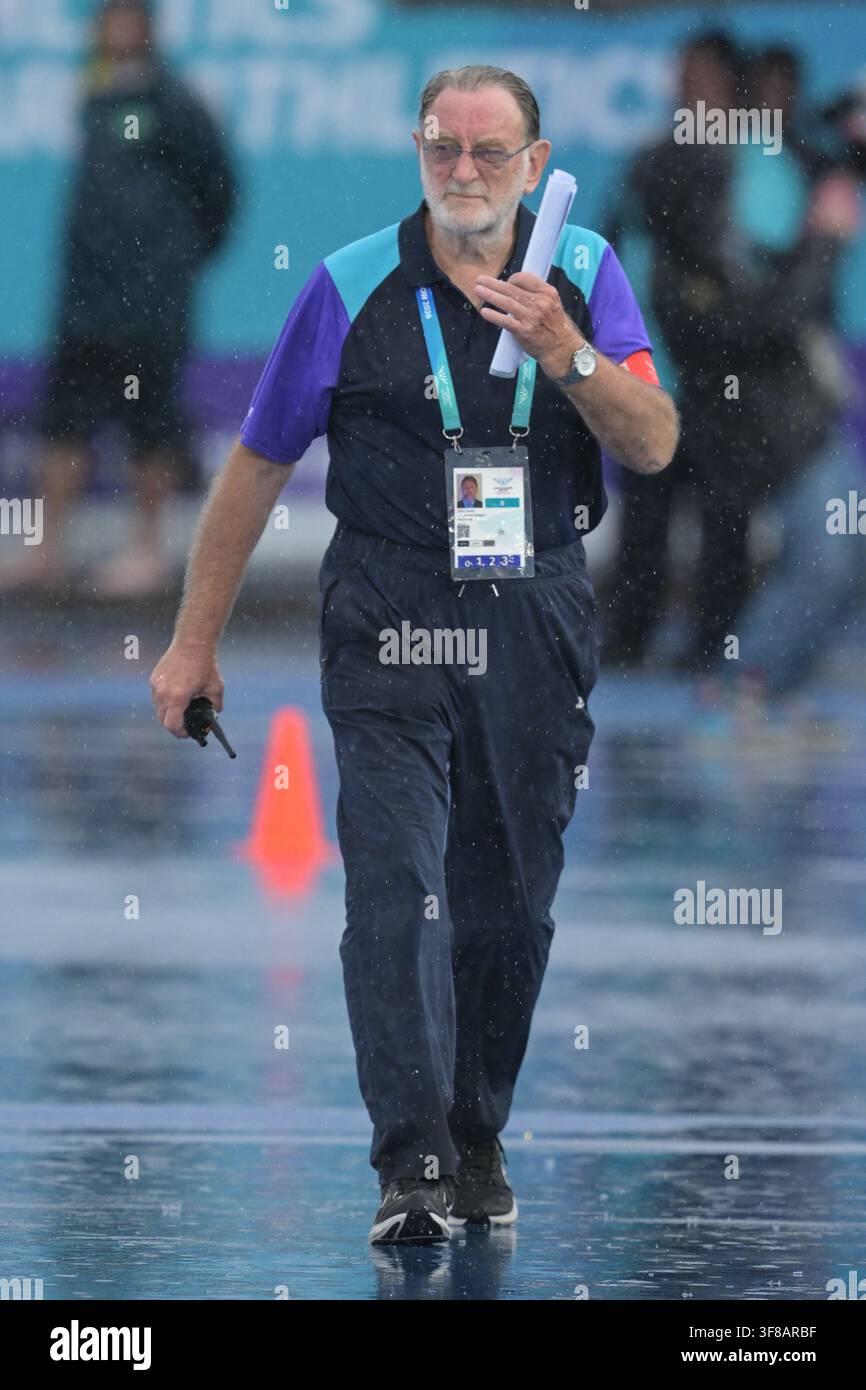 Chris Cohen, Delegato tecnico per i Giochi del Commonwealth allo Scotstoun Stadium il 28 luglio 2026 a Glasgow, Scozia. Foto di Gary Mitchell Foto Stock