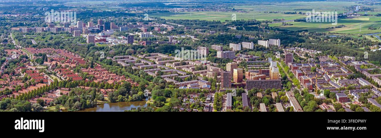 Panorama aereo del quartiere Waterlandplein ad Amsterdam Foto Stock