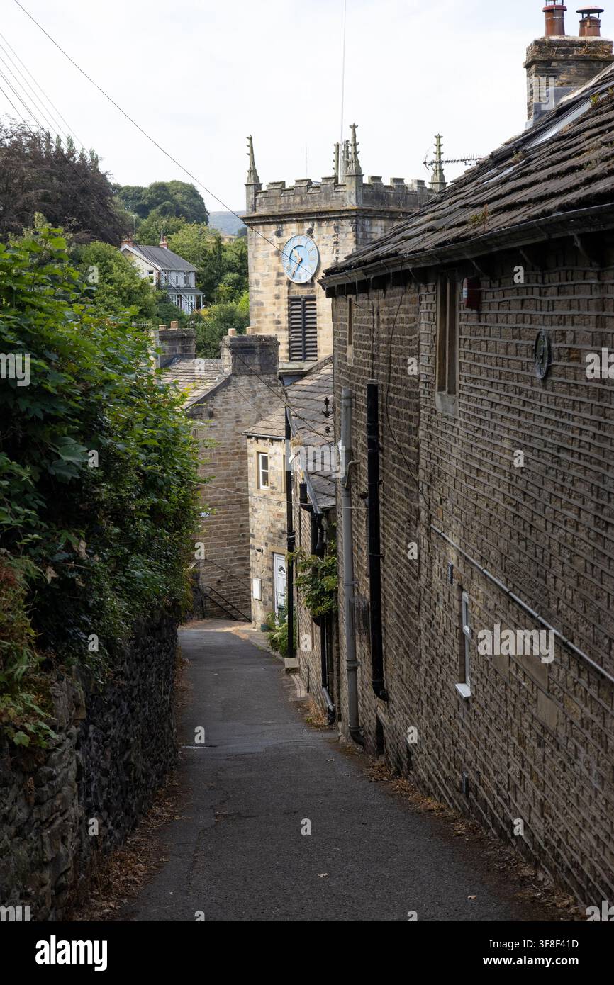 Holmfirth e villaggio delle Pennine estate 2026 Foto Stock