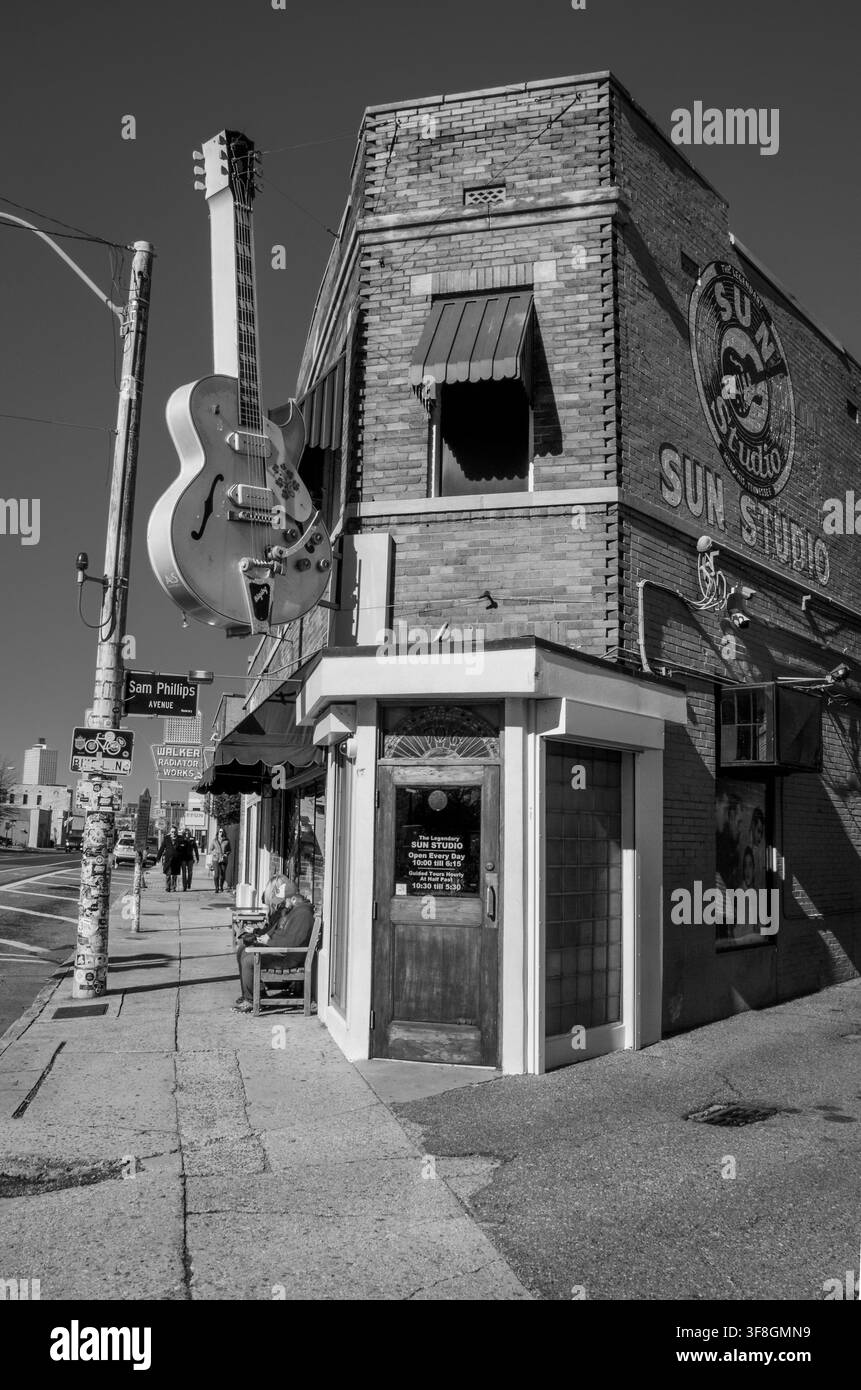 La casa di Sam Phillips's Sun Records a Memphis, Tennessee, USA Foto Stock
