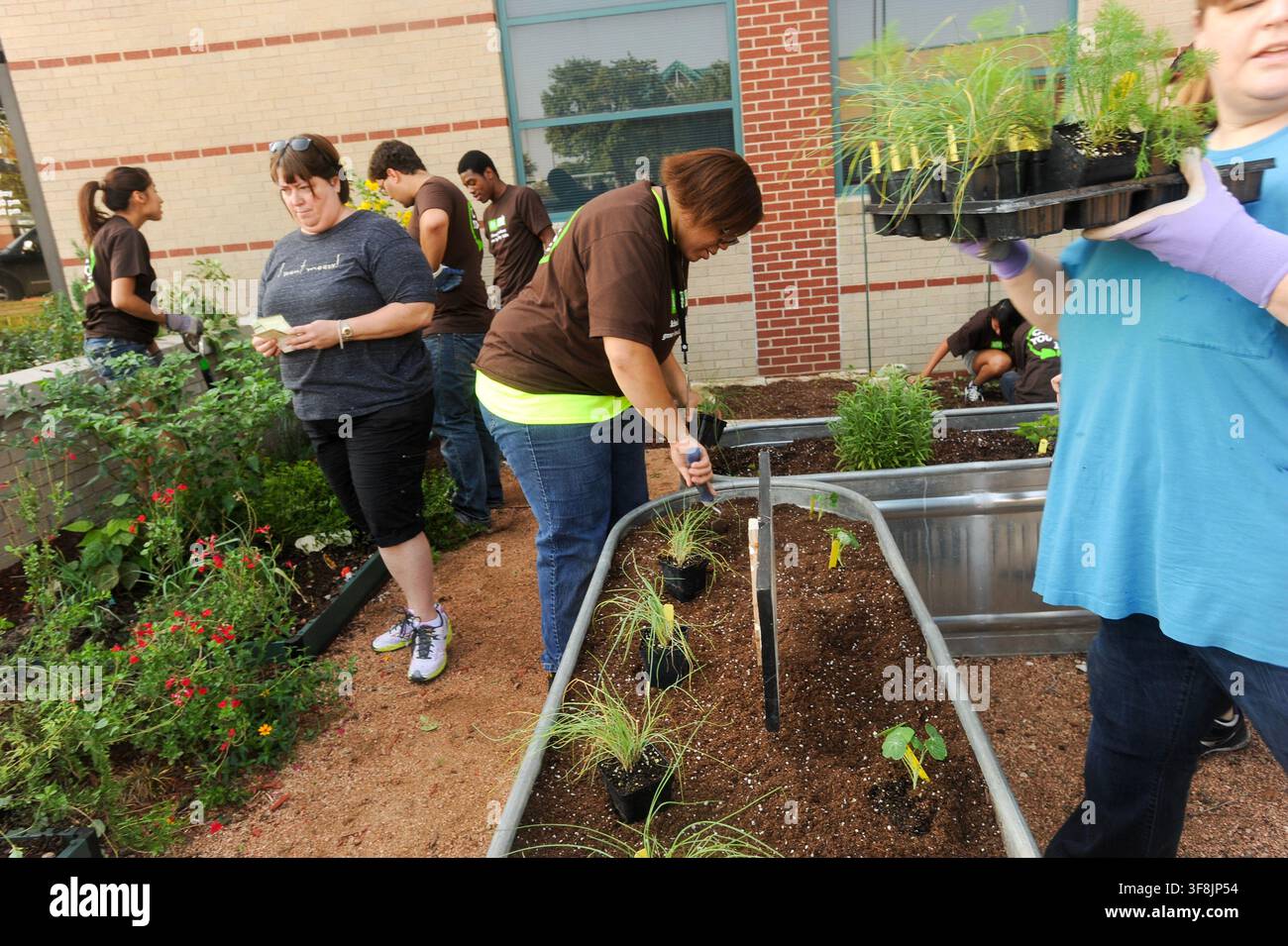 Studenti della John B Connally High School nel giardino della scuola, Pflugerville, Texas, 22 settembre 2012. (Foto di John Anderson/The Austin Chronicle) Foto Stock
