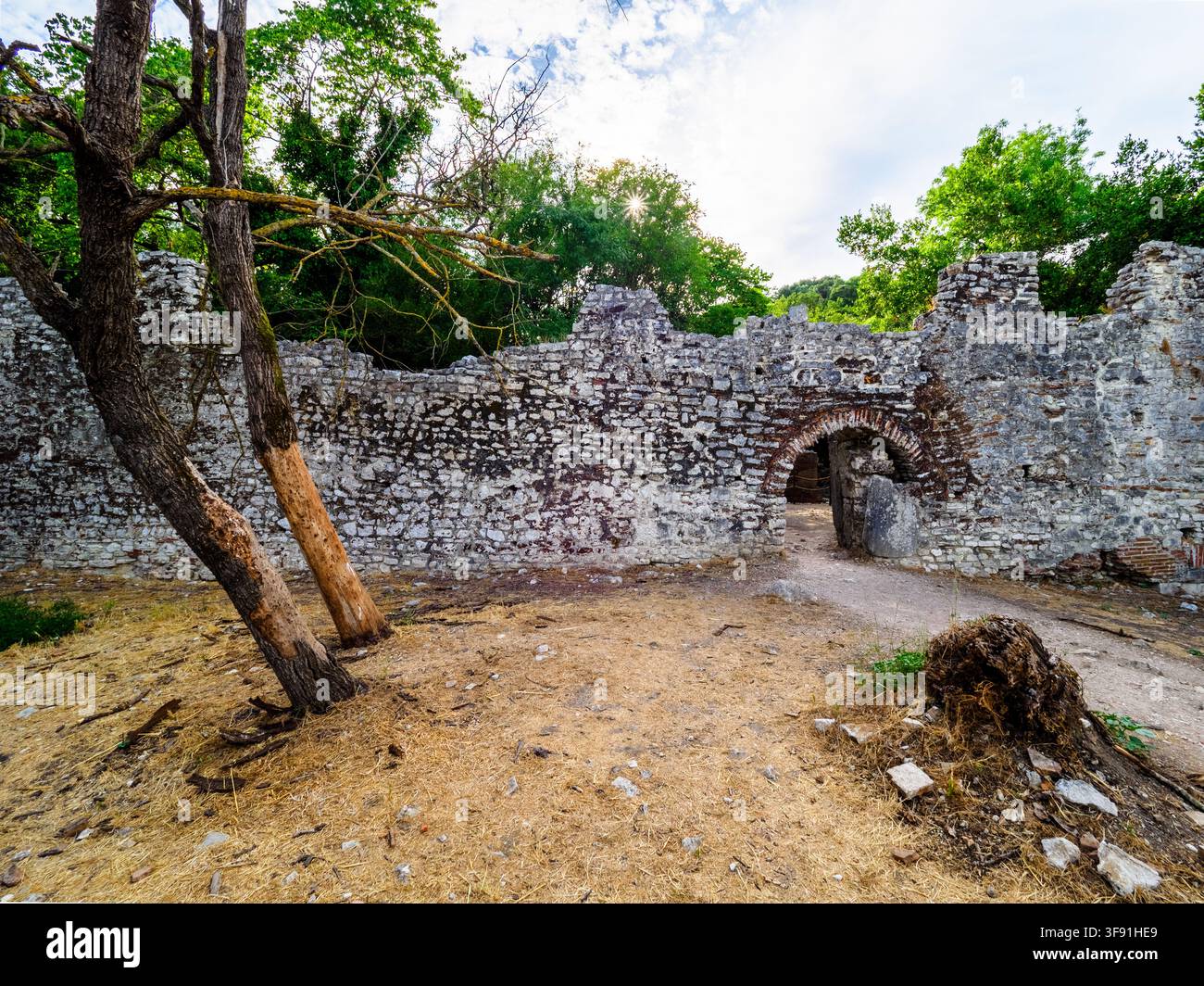 Porta dell'acqua - Parco archeologico nazionale di Butrint, Albania Foto Stock