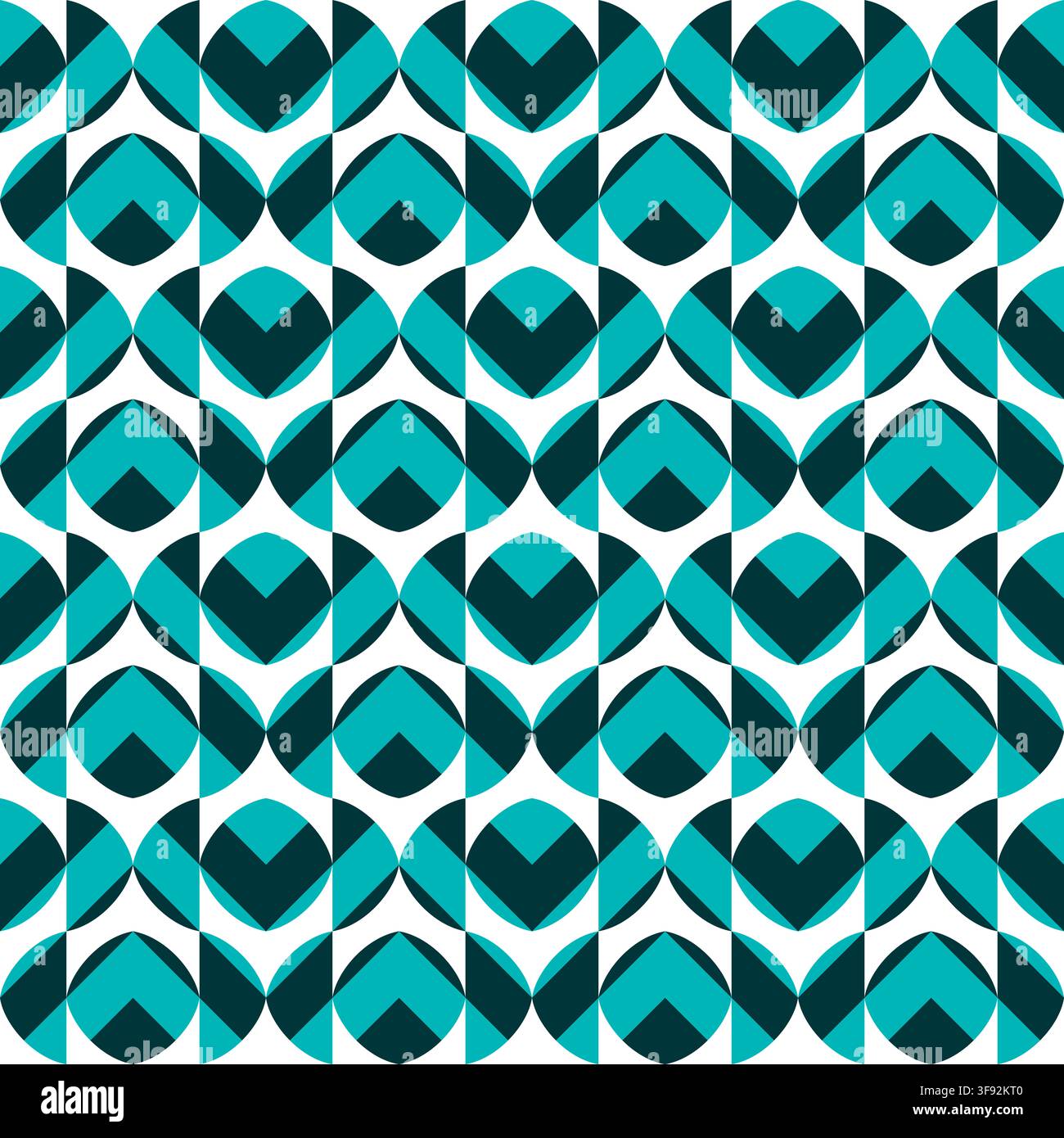 Motivo senza cuciture con motivi geometrici in 3 colori Foto Stock