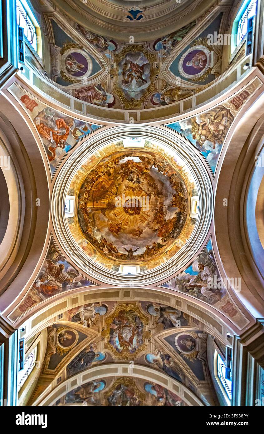 Italia Basilicata Potenza San Gerardo Cattedrale cupola interna Foto Stock