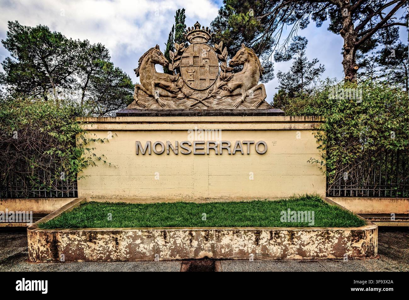 Italia Sardegna Sassari Parco Monserrato ingresso esterno Foto Stock