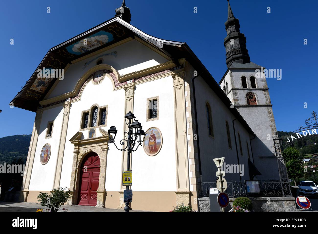 Saint-Gervais-les-Bains, chiesa (Barocco, XVII secolo). Haute-Savoie, Alvernia-Rodano-Alpi, Francia. Foto Stock