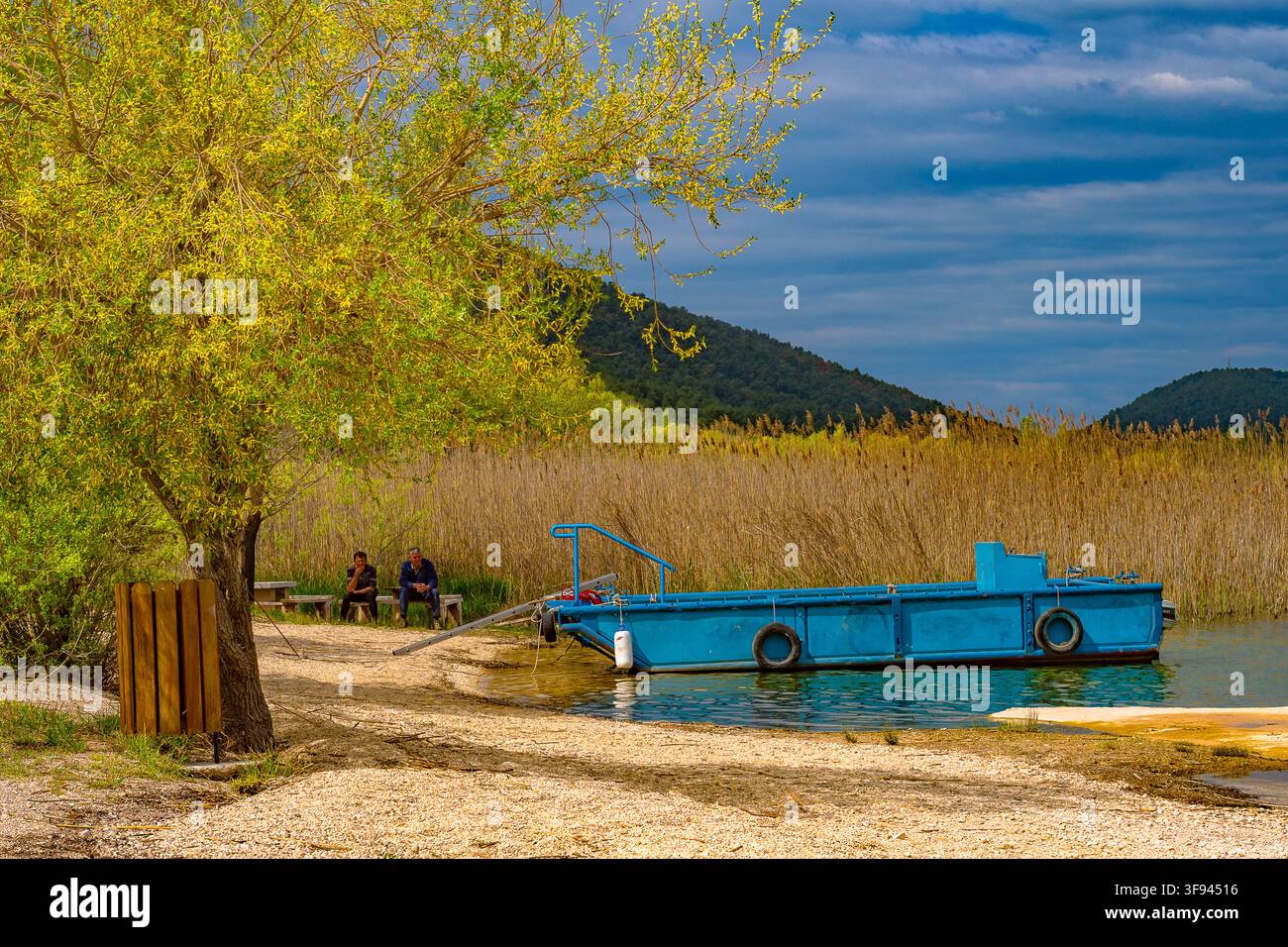 Dalmazia Croazia Parco nazionale di Krka - lago di Visovac Foto Stock
