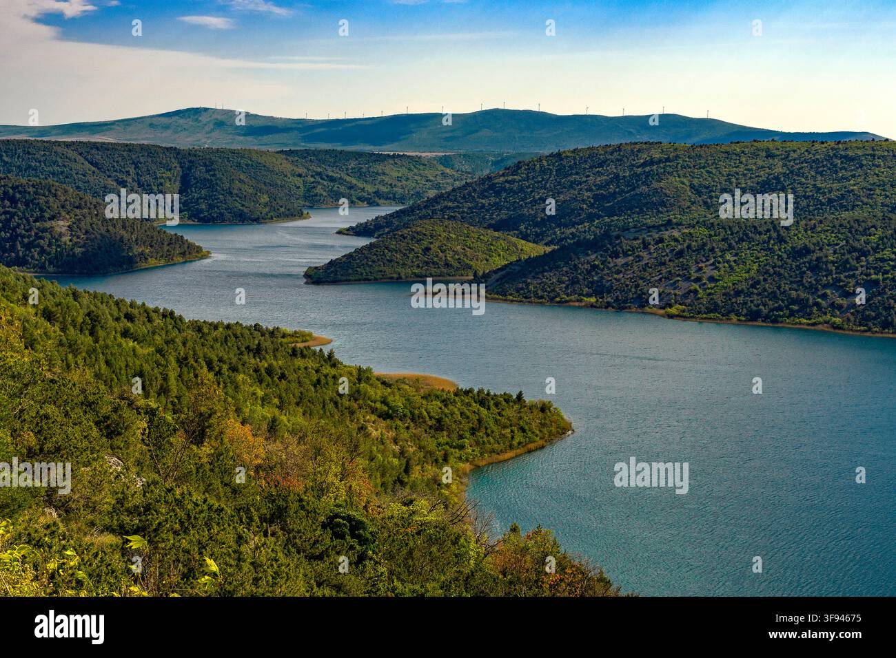 Dalmazia Croazia Parco nazionale di Krka - lago di Visovac Foto Stock