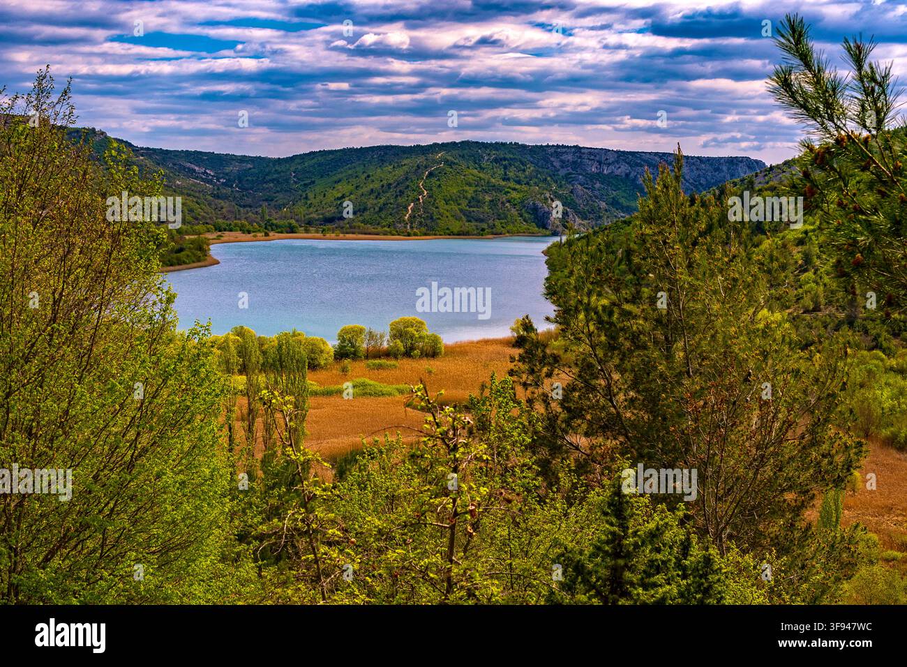 Dalmazia Croazia Parco nazionale di Krka vicino Roski slap Foto Stock