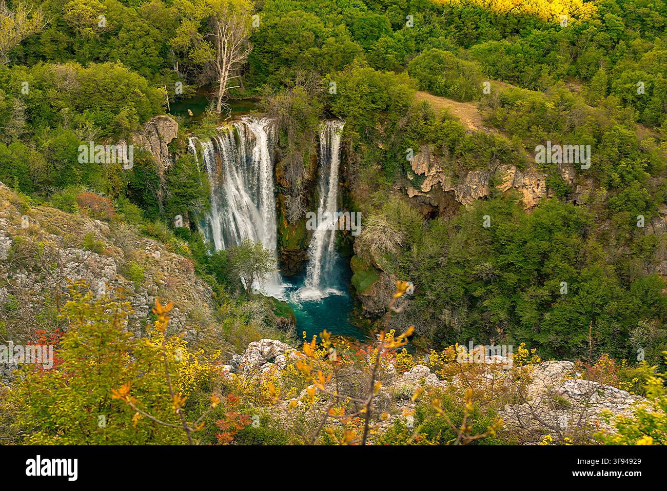 Dalmazia Croazia Parco nazionale di Krka - cascata Manojlovac Foto Stock