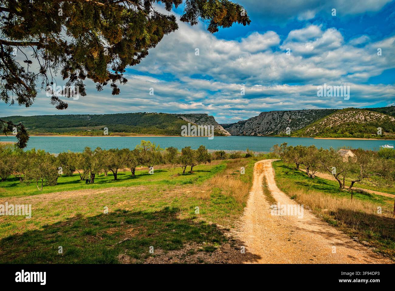 Dalmazia Croazia Parco nazionale di Krka - lago di Visovac Foto Stock