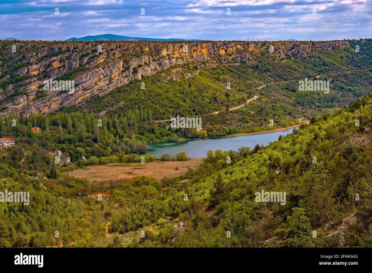 Dalmazia Croazia Parco nazionale di Krka vicino Roski slap Foto Stock