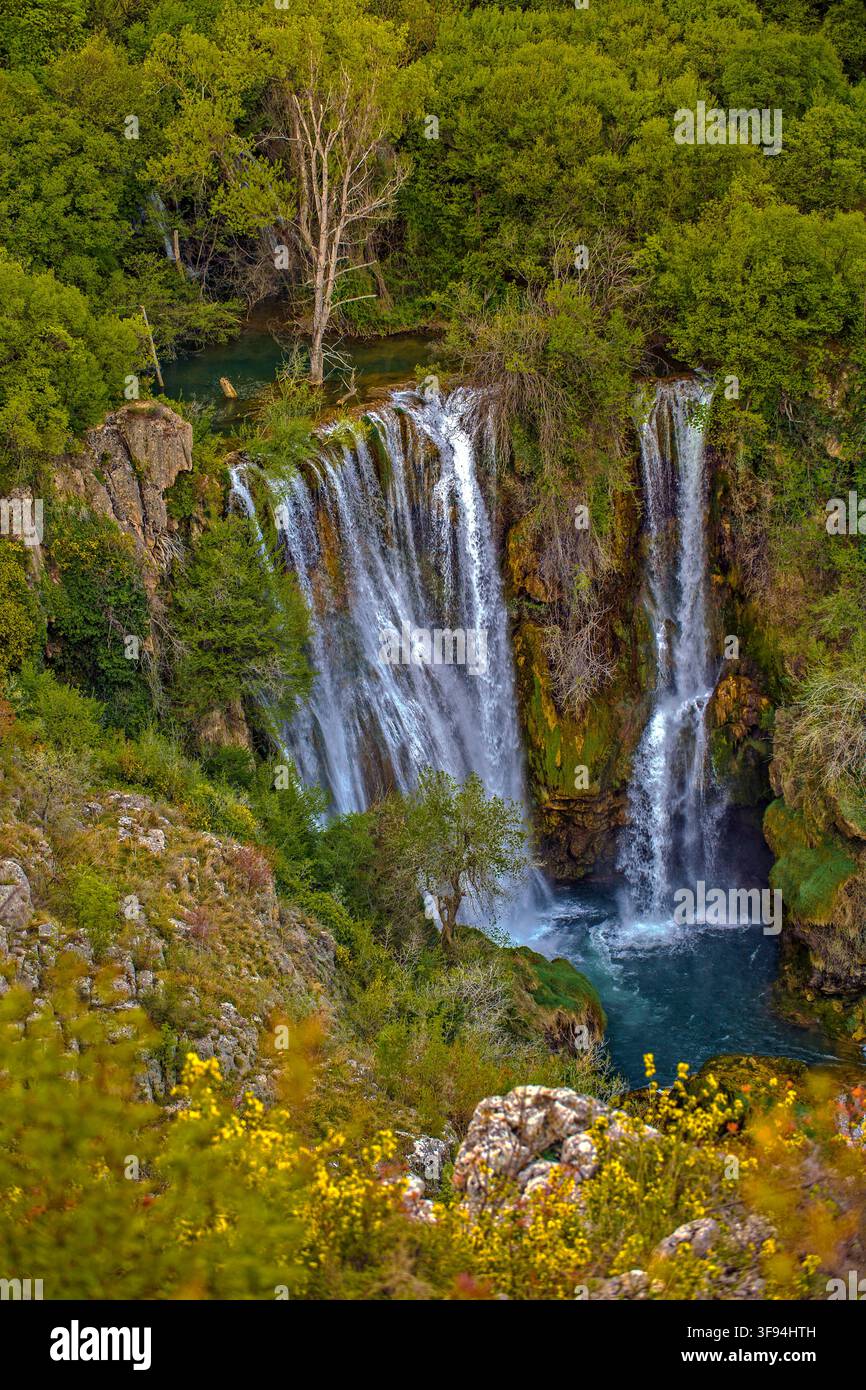 Dalmazia Croazia Parco nazionale di Krka - cascata Manojlovac Foto Stock