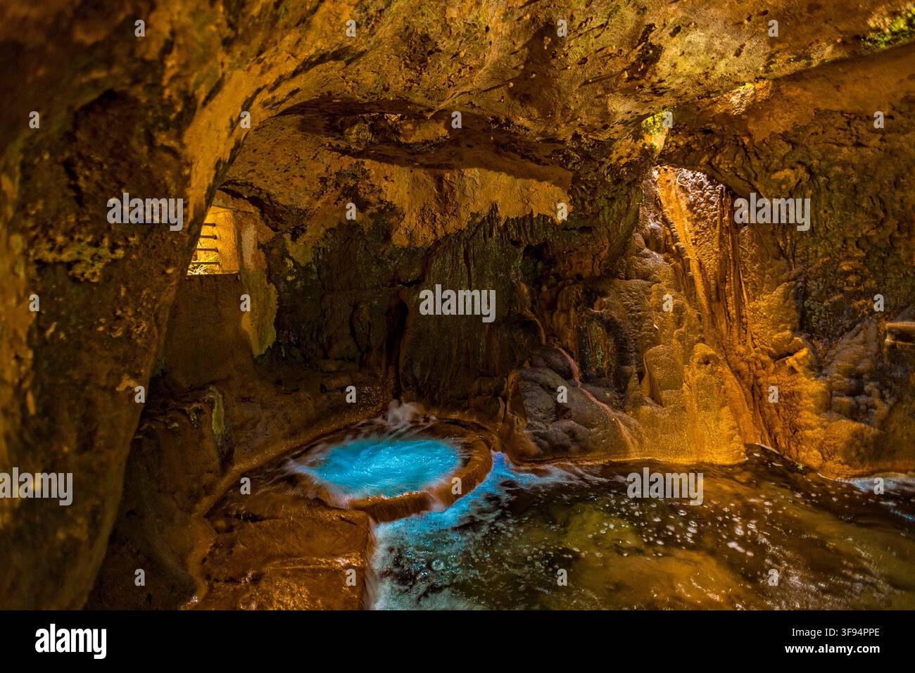 Croazia Dalmazia Parco nazionale del Krka - Skradin- Skradinski Buk - Lavanderia naturale - qui le donne lavavano un tempo i vestiti con sapone creato naturalmente da Phytop Foto Stock