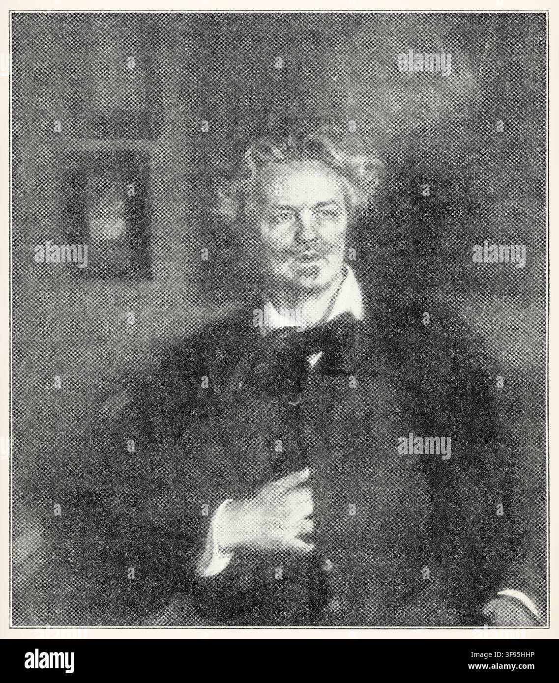 Ritratto di August Strindberg - drammaturgo, romanziere e pittore svedese, figura influente nella letteratura e nel teatro del XIX e dell'inizio del XX secolo. Foto Stock