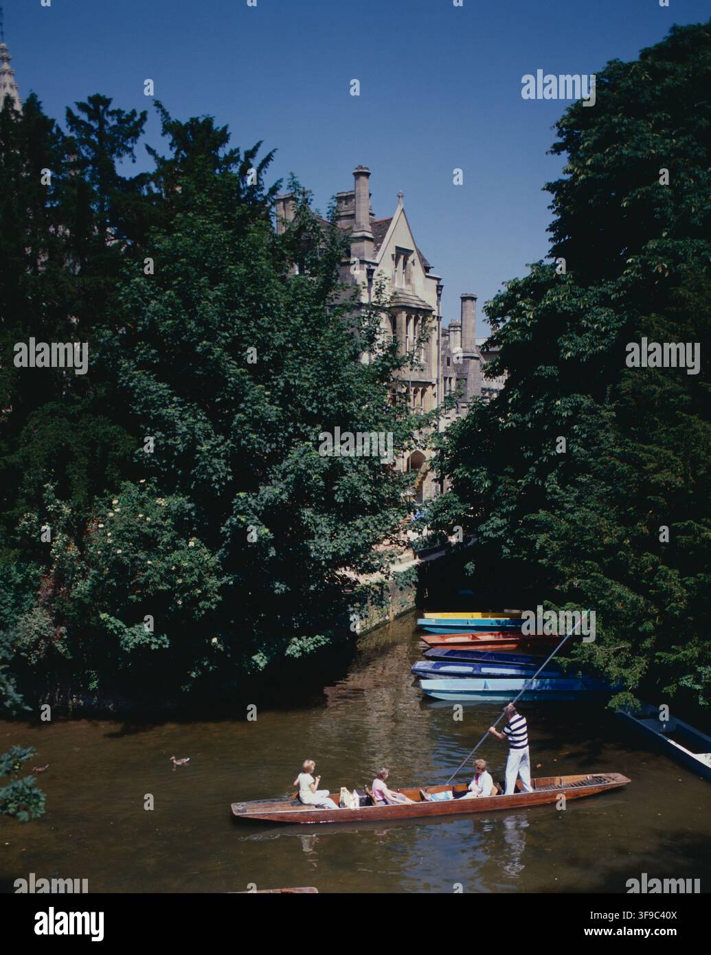 Inghilterra. Oxfordshire. Punte sul fiume Cherwell. Vicino al ponte Magdalen. Foto Stock